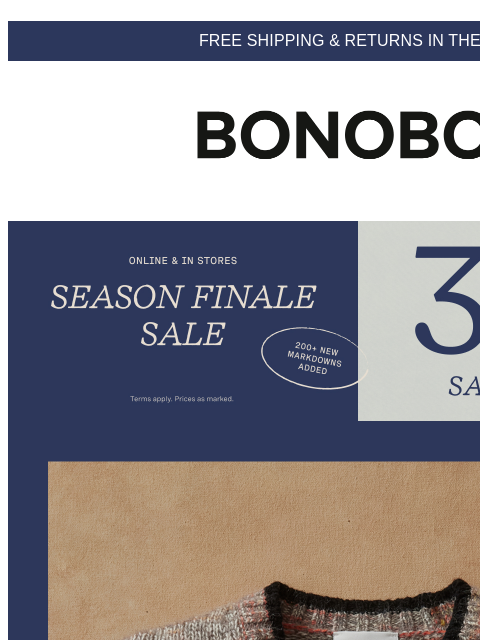 bonobos newsletter: One Last Day: Season Finale Ends Tonight