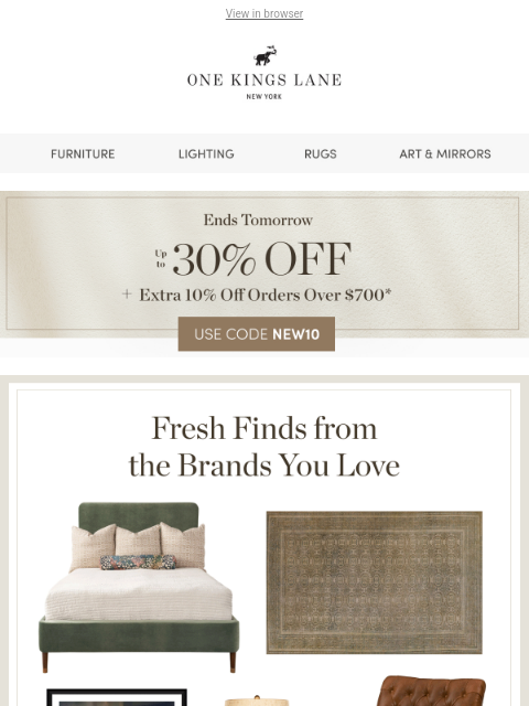 onekingslane newsletter: New & Up to 30% off from Kim Salmela, Slim Aarons ...