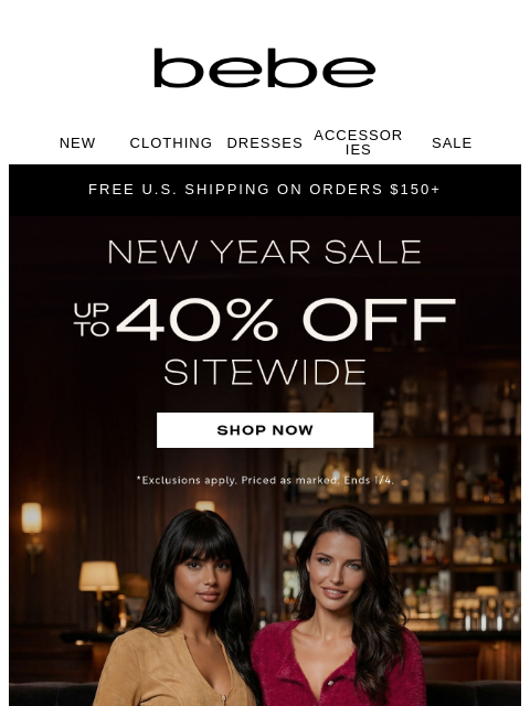 bebe newsletter: Shop Up to 40% Off Until Midnight