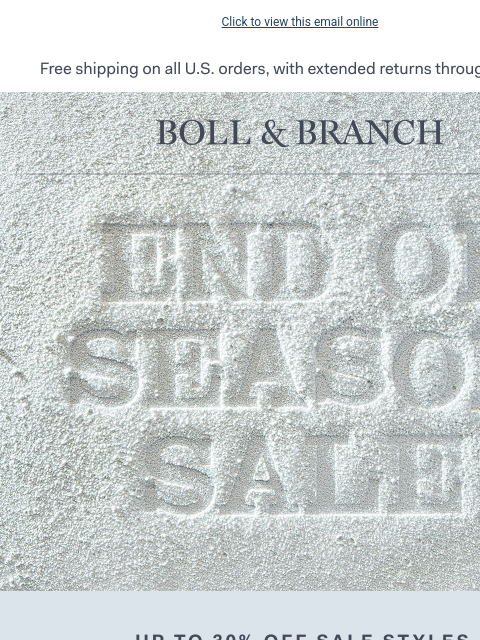 bollandbranch newsletter: 📣 Last call for our last sale of the season! 