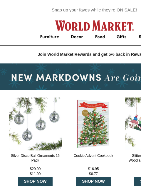 emailworldmarket newsletter: 🎉 SALE on items you love!