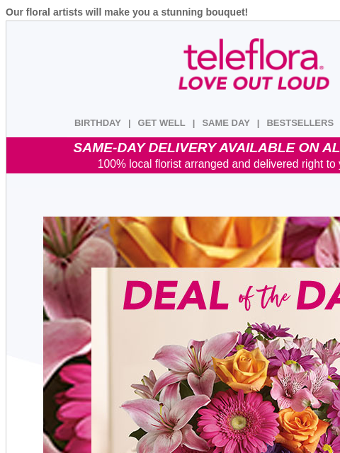 teleflora newsletter: 💞Delight & Save $10 💞