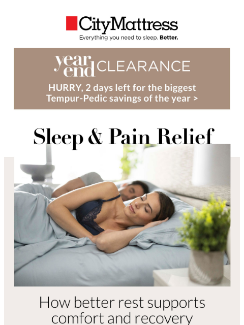 citymattress newsletter: A More Comfortable New Year Starts with Sleep