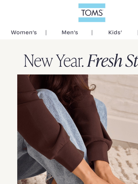 toms newsletter: Kick off 2026 With NEW Sneaker Colors