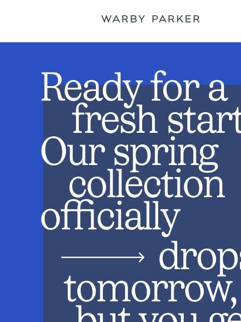 warbyparker newsletter: You’re in