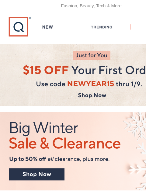 qvcemail newsletter: Sale Advisory: Up to 50% Off!