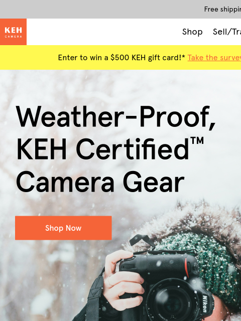 keh newsletter: Winter-proof your kit 📸 🌨️