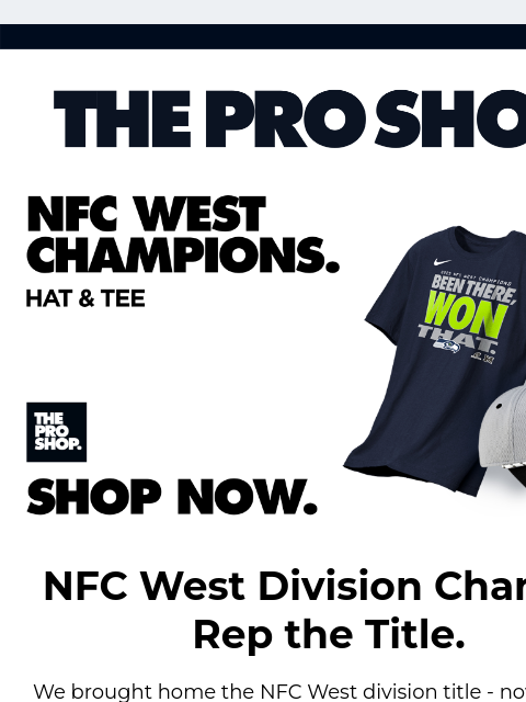 seahawksemail newsletter: NFC West Champions Gear Available Now!