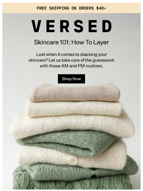 versedskin newsletter: How to Layer Your Skincare