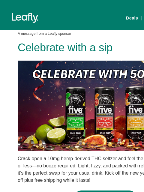 leafly newsletter: Your 50% off Dry January hack ✨