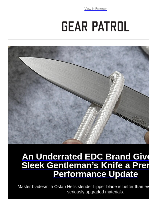 gearpatrol newsletter: This Elevated Gent’s Knife Is as Elegant as They C...