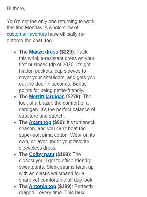 mmlafleur newsletter: Back to Work 🤝 Back in Stock