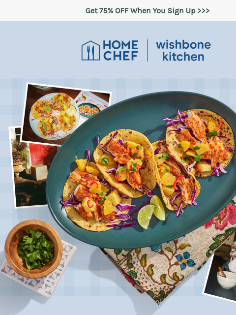 homechef newsletter: tell the groupchat 🫶 Wishbone Kitchen recipes are...