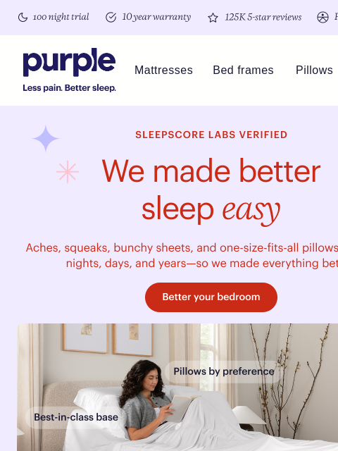 purple newsletter: Your bed is sabotaging your "best year yet"