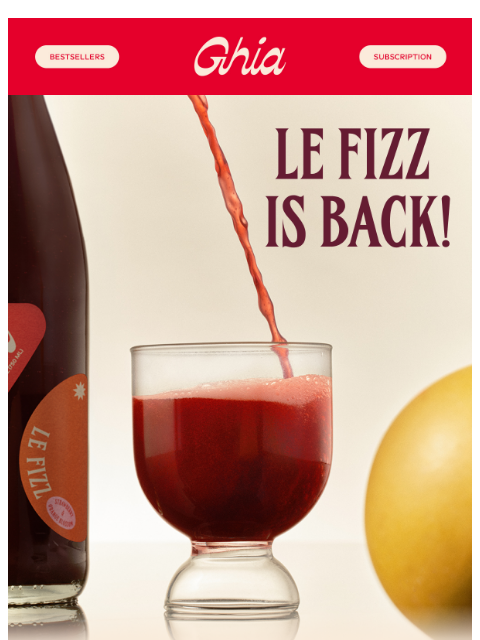 drinkghia newsletter: LE FIZZ IS BACK!