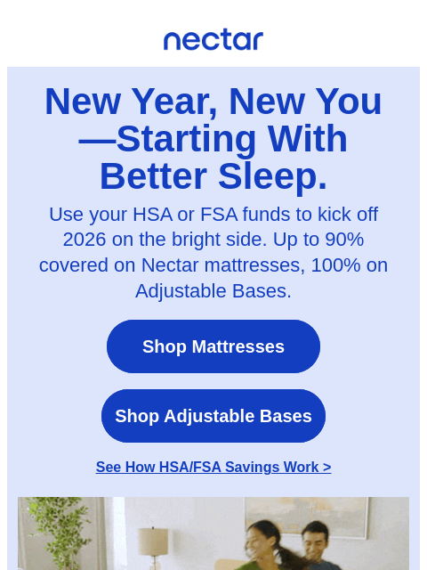 nectarsleep newsletter: 💤 The healthiest habit you’ll keep all year