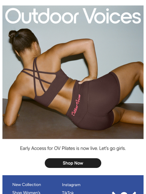 outdoorvoices newsletter: MEMBERS GET EARLY ACCESS