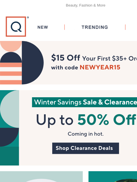 Beauty, Fashion & More QVC New TRENDING DEALS Unlock $15 off Your First Purchase Clearance Beauty Tech Fashion Home Garden Jewelry Kitchen Shoes Shoes Header Isaac Mizrahi Live! Tall True Denim