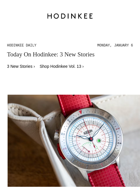 Today on Hodinkee... Hands-On: The Abishorn x Massena LAB Maxigraph | Hodinkee Daily – Monday, January 6 | Today On Hodinkee: 3 New Stories 3 New Stories › Shop Hodinkee Vol. 13 › Hands-On The Abishorn