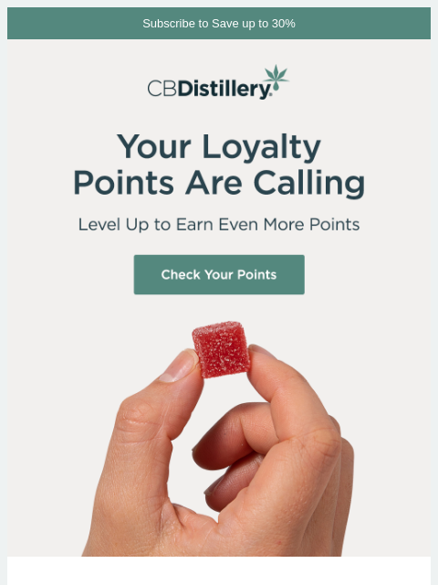 thecbdistillery newsletter: Your Loyalty Points are calling 📞