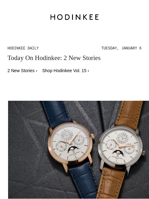 hodinkee newsletter: Hodinkee Daily | 01/06/2026