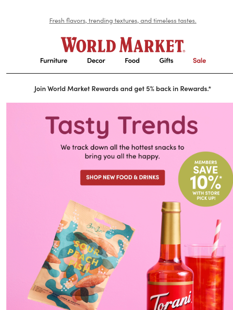 emailworldmarket newsletter: Our snack picks for 2026! 🍲🍵🍜✨