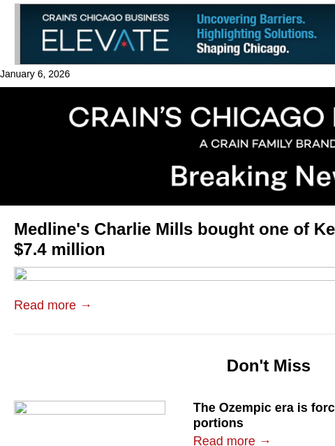 crainalerts newsletter: Medline chairman bought Ken Griffin condo