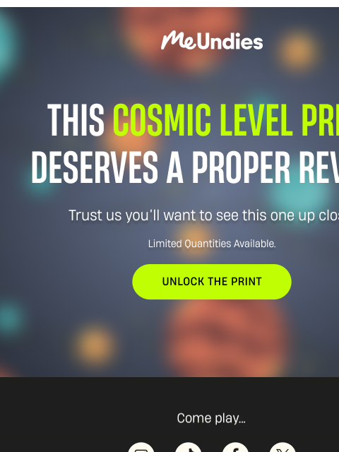 meundies newsletter: JUST ARRIVED: New Print 🛸