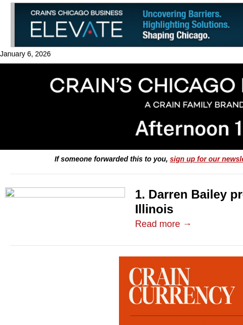 crainalerts newsletter: Darren Bailey promises a DOGE for Illinois