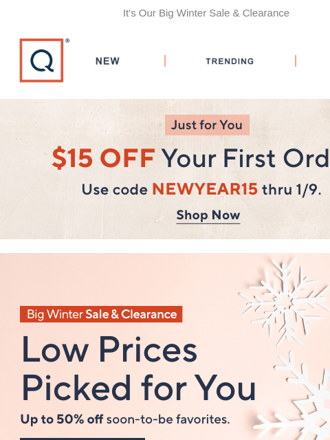 qvcemail newsletter: Price Drops, Just for You