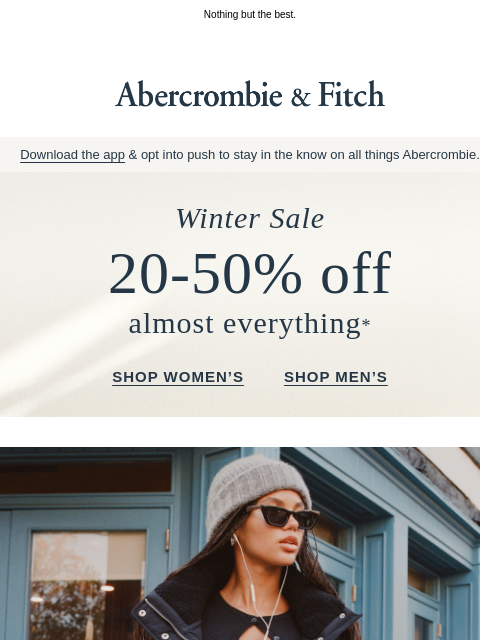 abercrombie newsletter: A new addition to your workout.