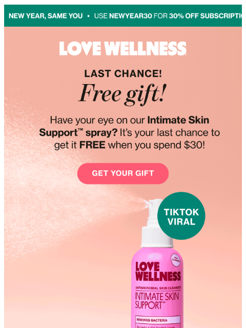 lovewellness newsletter: Free gift? ✔️Almost gone? ✔️✔️