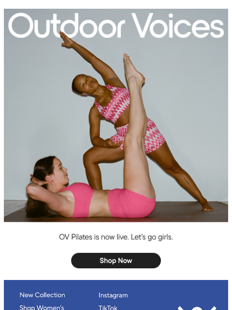 outdoorvoices newsletter: OV PILATES COMING IN HOT