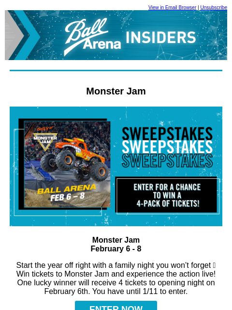 kroenkeentertainment newsletter: Start the Year Off Right: Win Monster Jam Tickets ...