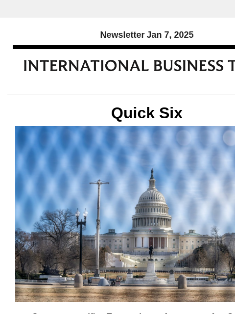 Newsletter Jan 7, 2025 Quick Six Congress certifies Trump victory four years after Capitol riot Exactly four years after Donald Trump's supporters stormed the US Capitol, seeking to overturn his