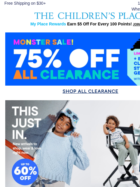 childrensplace newsletter: Final Moments to Shop 75% Off Clearance 🛍️