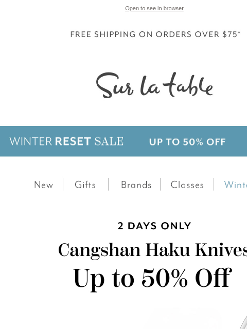 surlatable newsletter: 48 Hours Only 🔪 Up To 50% OFF