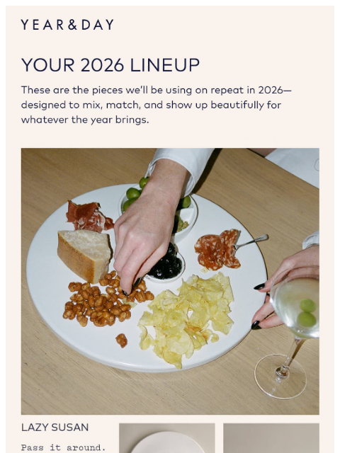 yearandday newsletter: Our 2026 table staples