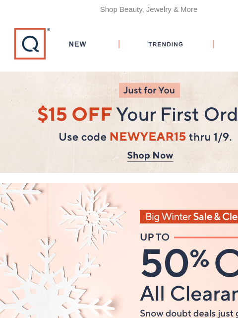 qvcemail newsletter: Hot Deals: Up to 50% Off Clearance