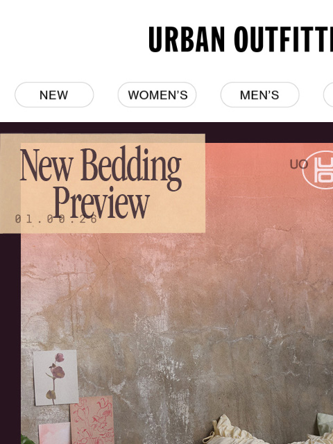urbanoutfitters newsletter: ICYMI: New year, new bedding