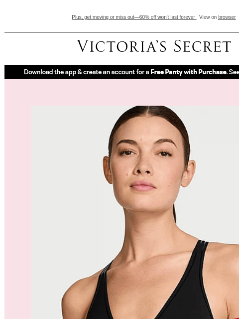 victoriassecret newsletter: Activewear from $19.99—Make Moves