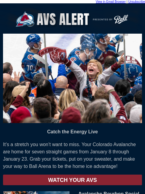 thecoloradoavalanche newsletter: 🏔️January Hockey Lives at Ball Arena
