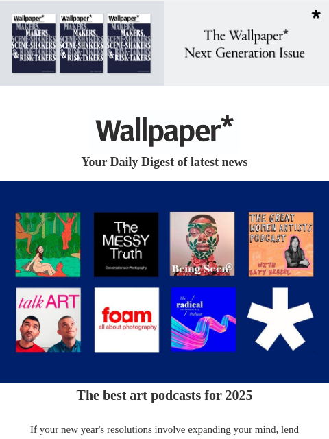 Plus, an AI supercomputer, elegant exercise equipment, and comfort food in London ‌ ‌ ‌ ‌ ‌ ‌ ‌ ‌ ‌ ‌ ‌ ‌ ‌ Wallpaper* Your Daily Digest of latest news gold pearl jewellery The best art podcasts for