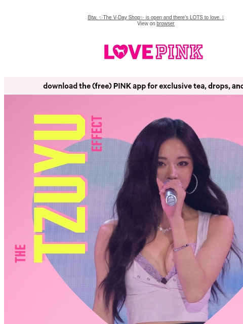 vspink newsletter: The TZUYU Effect Is *So* Real 😍
