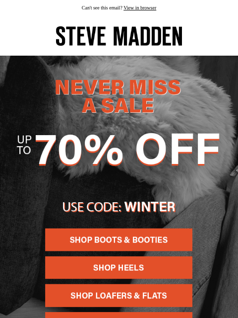 stevemadden newsletter: Up To 70% Off Your Next Fave
