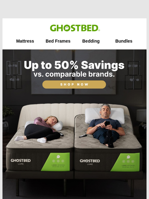 ghostbed newsletter: New Year. New You. New GhostBed.