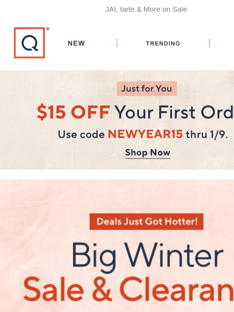 qvcemail newsletter: Heating Up: Big Winter Sale & Clearance