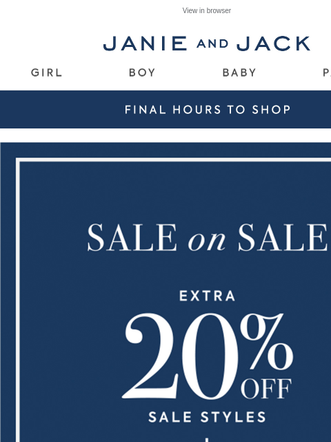 janieandjack newsletter: It’s your (very) last chance…