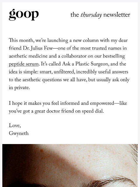 goop newsletter: the Thursday newsletter