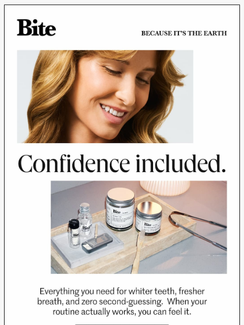 bitetoothpastebits newsletter: Visibly whiter teeth. (Half the price).